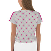 Subtle Abstraction All-Over Print Crop T-Shirt